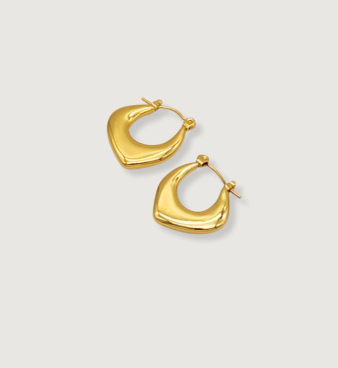 Elegant Heart-Shaped Hoops