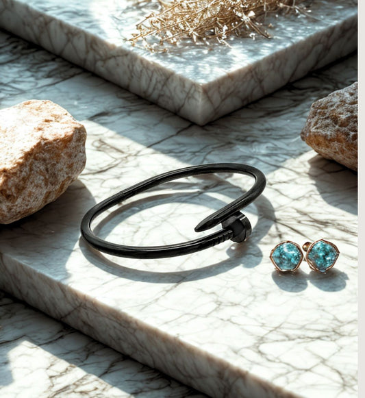 Cartier Inspired Nail Bangle Bracelet