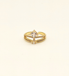 Gold Multi-Stone Split Shank Ring