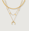 Moon and Disc Layered Necklace