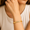 Sleek Gold Bangle with Crystal Accents