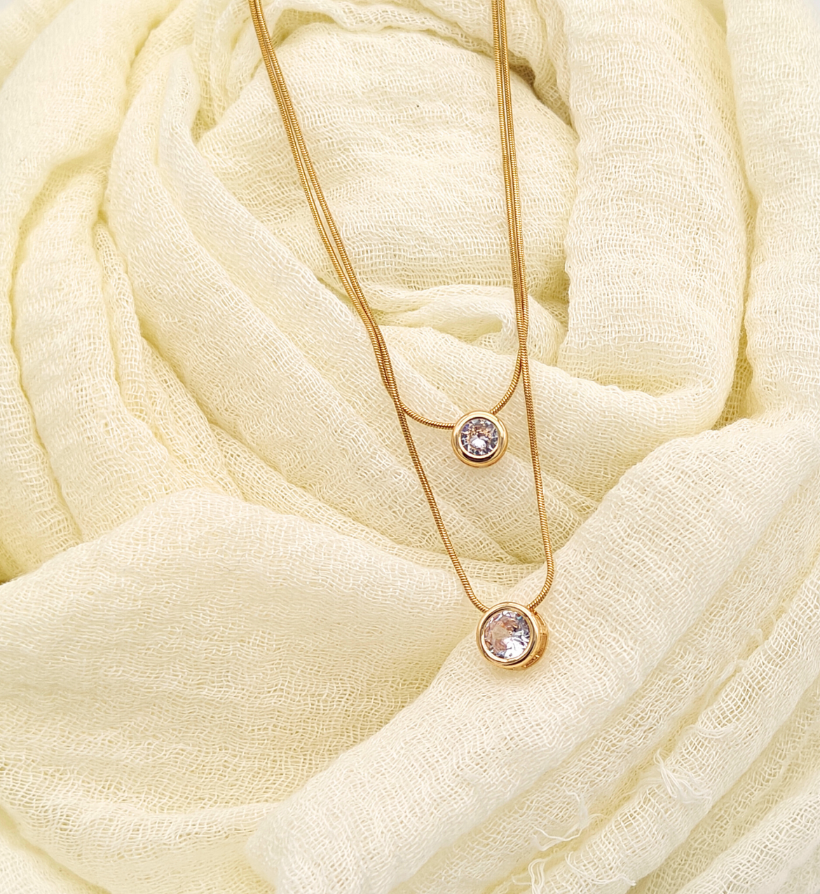 Multi-Stone Pendant Necklace: