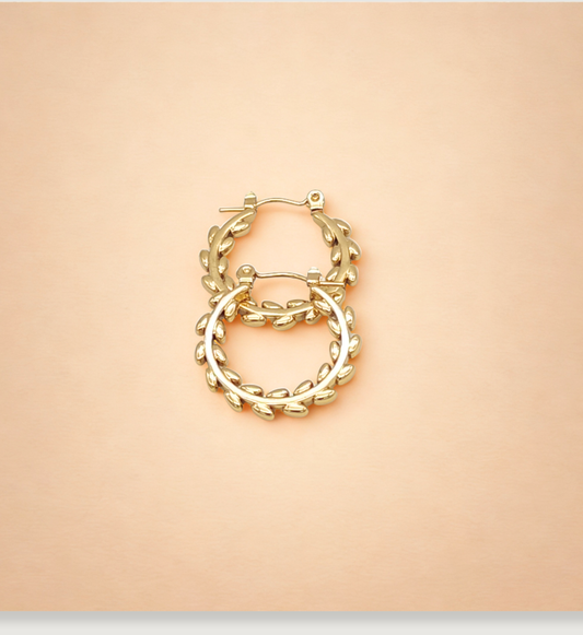 Leaf-Detail Hoops