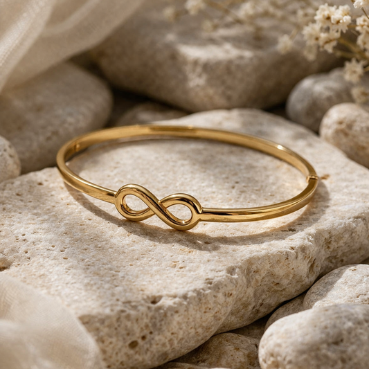 Gold Infinity Bangle