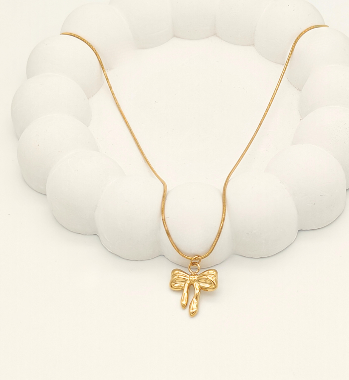 Ballet Bow Pendant Necklace