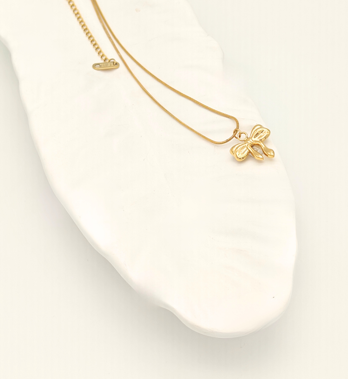 Ballet Bow Pendant Necklace