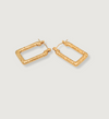 Textured Rectangle Hoop Earrings