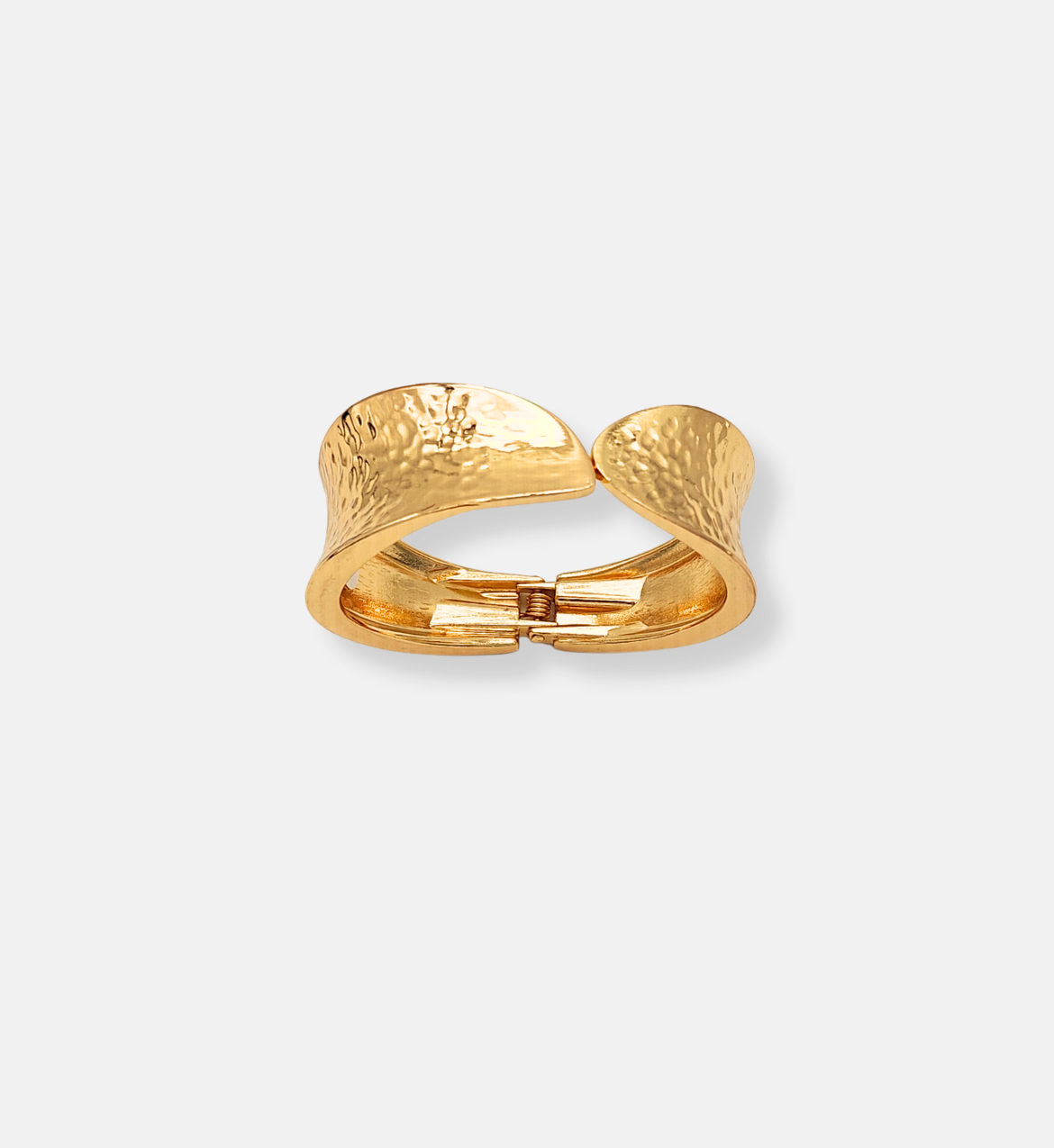 Wave Design Gold Bangle