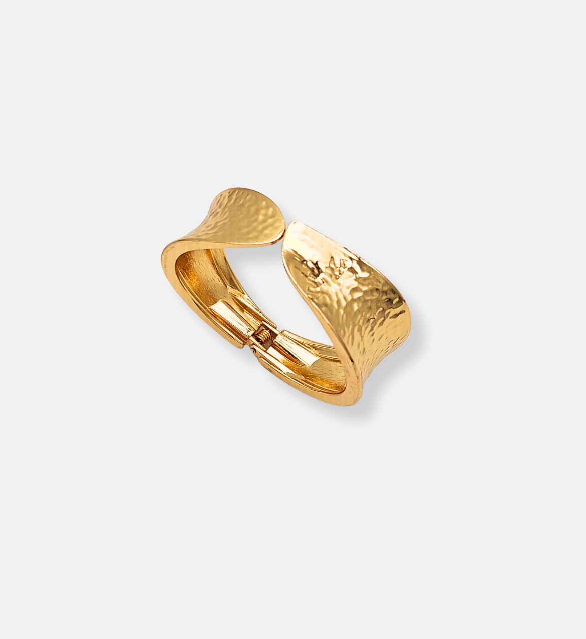 Wave Design Gold Bangle