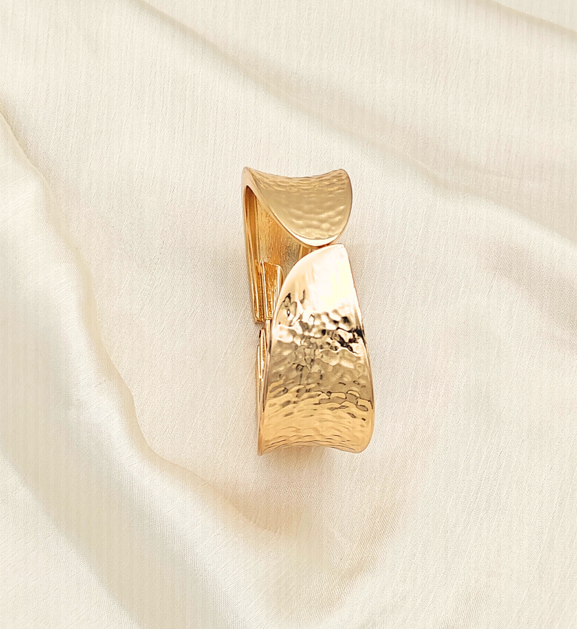 Wave Design Gold Bangle