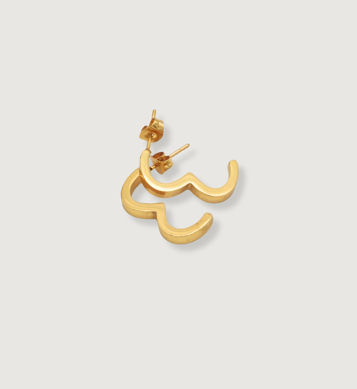 Curved Wave Earrings