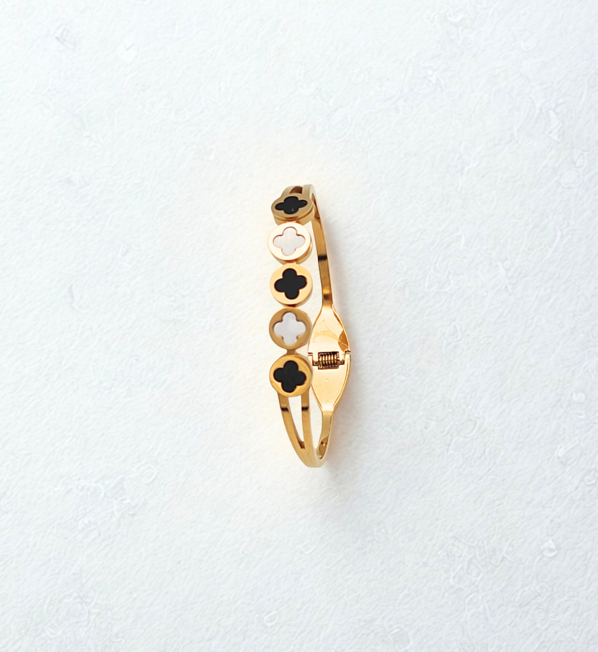 Clover Stacked Gold Bracelet