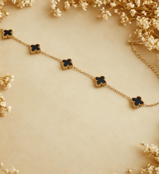 Elegant Black and Gold Bracelet