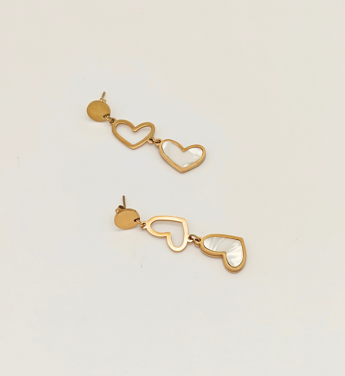 Heart-Shaped Dangle Earrings