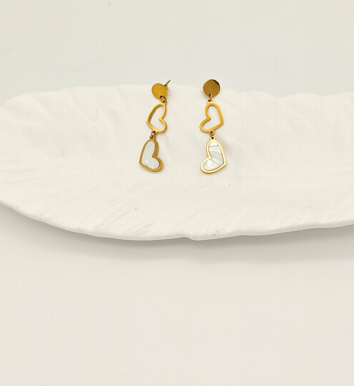 Heart-Shaped Dangle Earrings