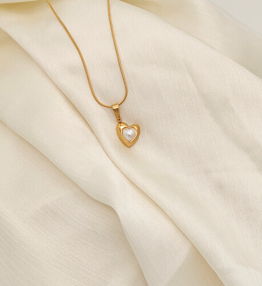 Heart-Shaped Pearl Pendant