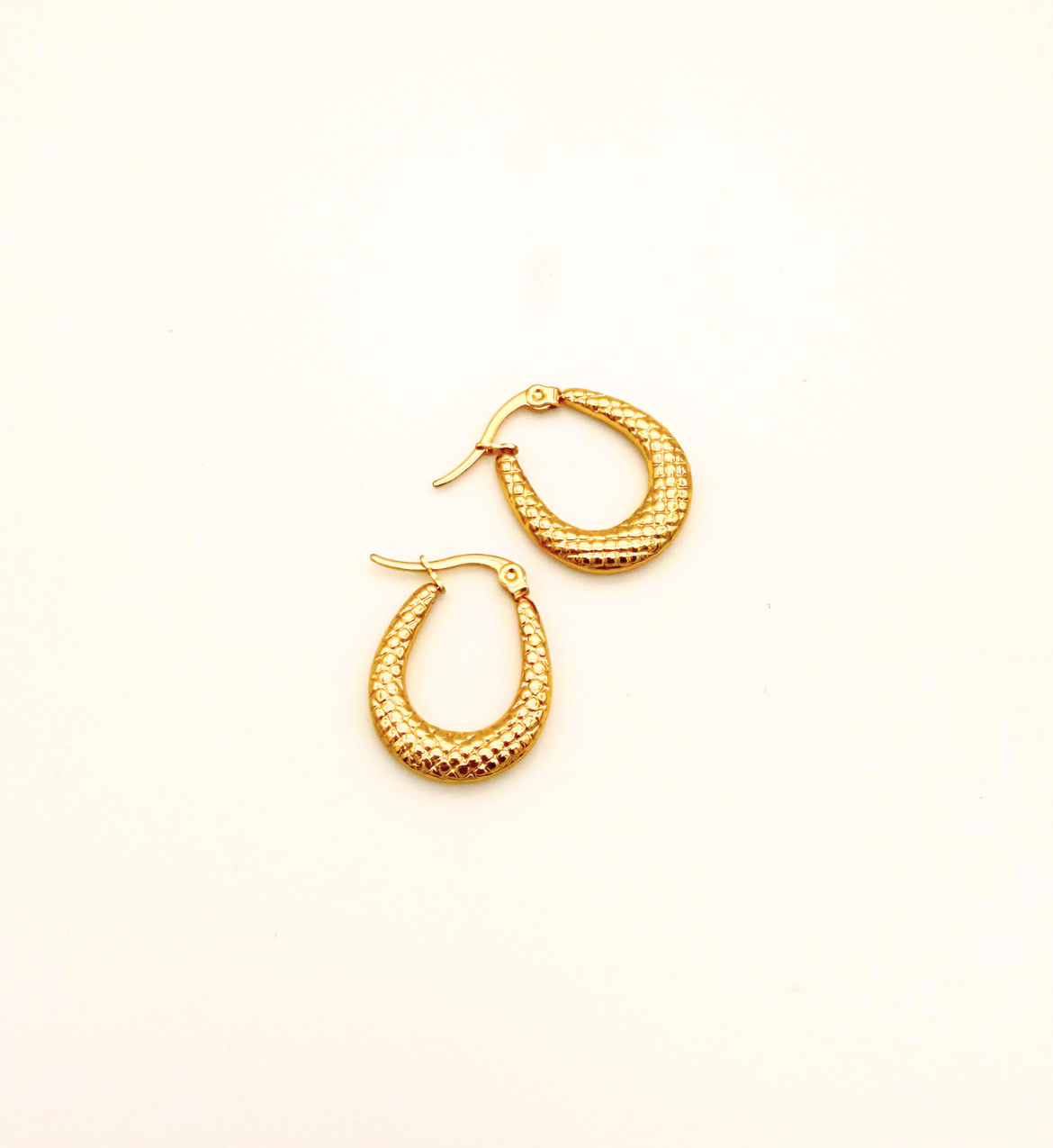 Textured Gold Hoops