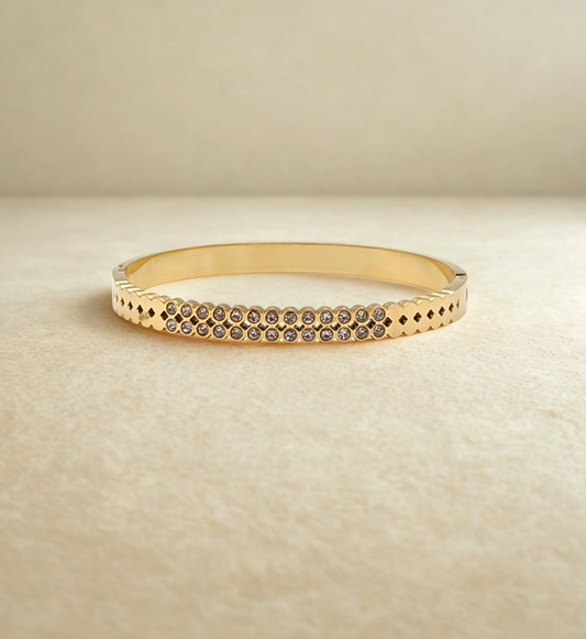 Textured Diamond Bangle