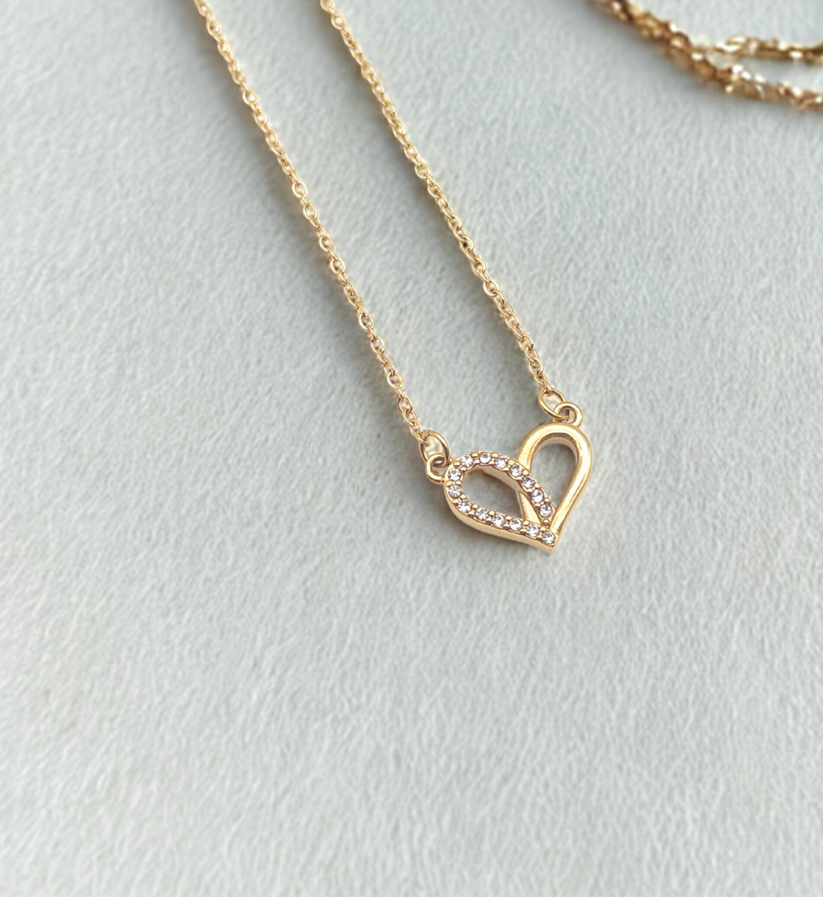 Dual Heart Stone Pendant