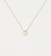 Gold Circle Heart Pendant Necklace