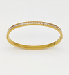 Classic Gold Bangle with Clear Stones
