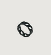 Modern Chain Link Black Ring