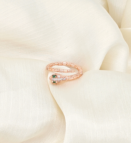 Rose Gold Snake Wrap Ring