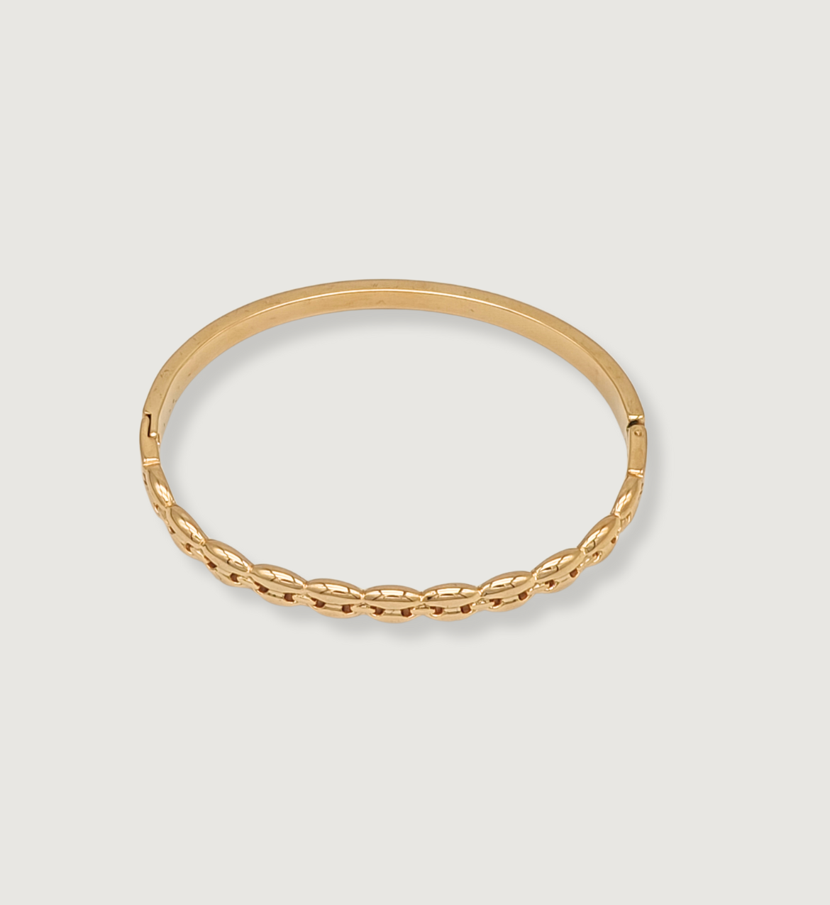 Gold Chain-Link Bangle