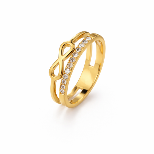 Infinity Crystal Ring