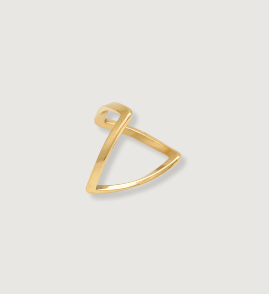 V Shaped Gold Ring