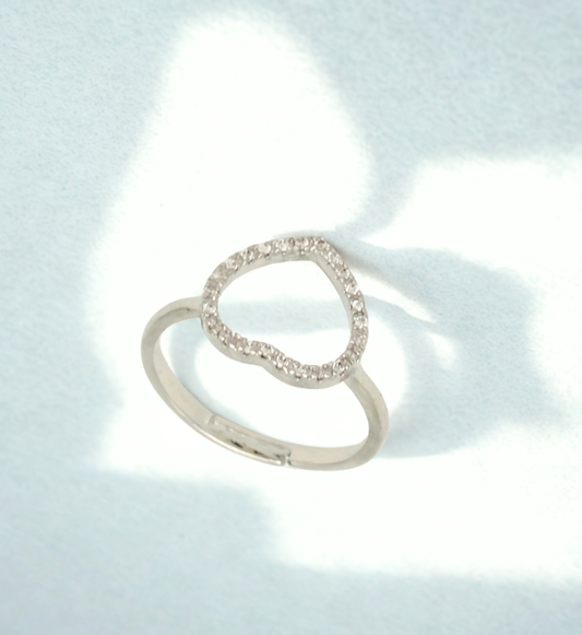 Sparkling Heart-Shaped Ring