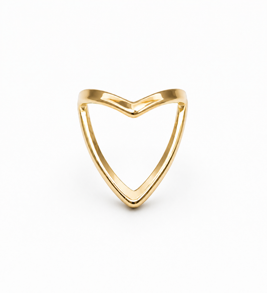 V Shaped Gold Ring