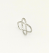 Silver Intertwined Infinity Ring