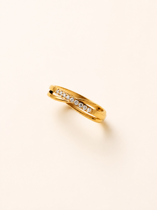 Twisted Crystal Ring