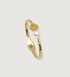 Gold Seashell and Heart Bangle