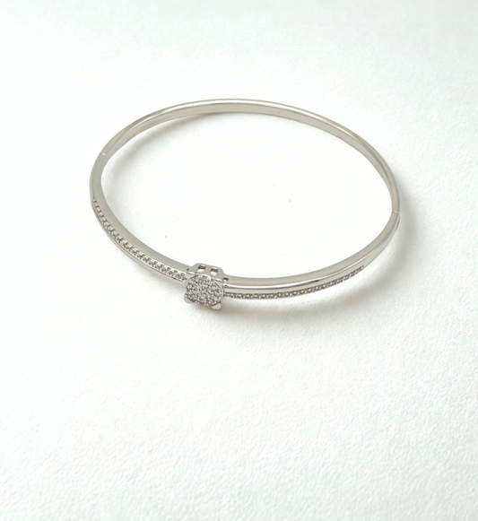 Silver Paved Stone Bangle
