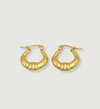 Sculpted Golden Hoop Earrings