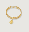 Gold Multi-Strand Bangle with Charm