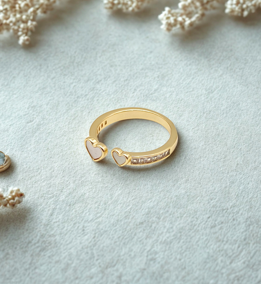 Gold Heart Dual Design Ring