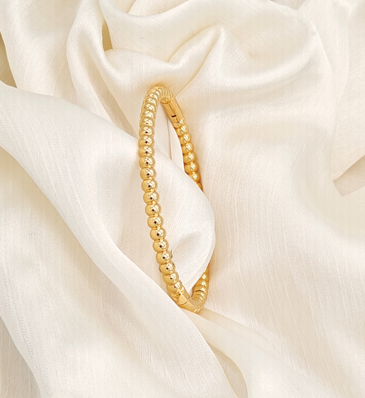 Gold Beaded Stretch Bracelet