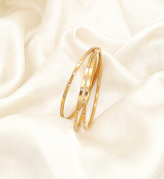 Set of Gold Stacking Bangles