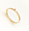 Gold Bangle with Crystal Accent