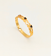 Gold Openwork Heart Bangle