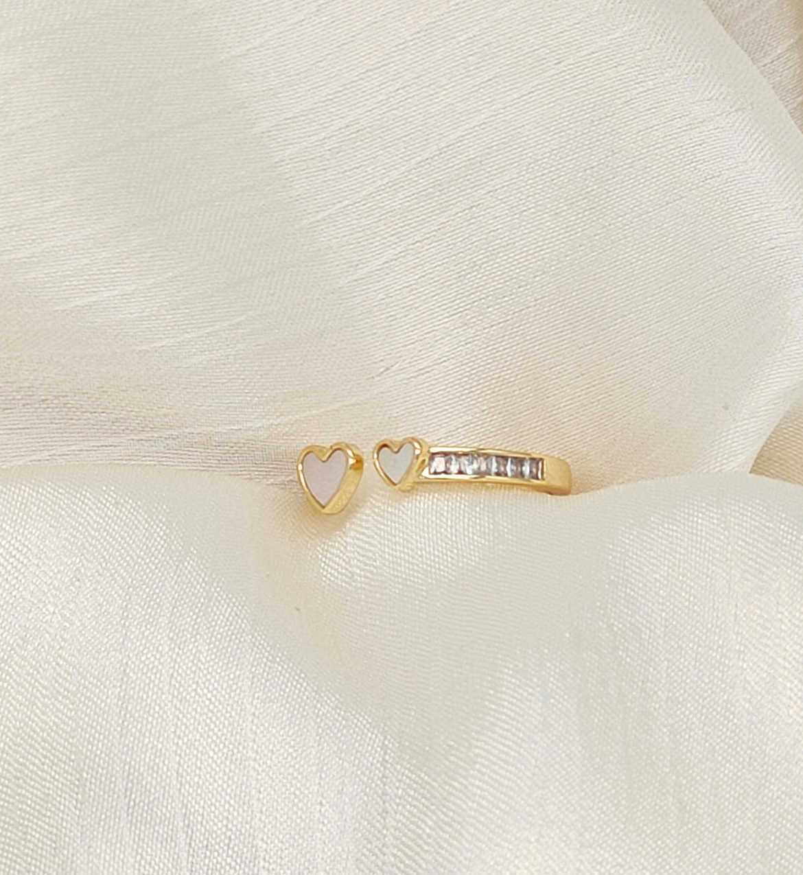 Gold Heart Dual Design Ring