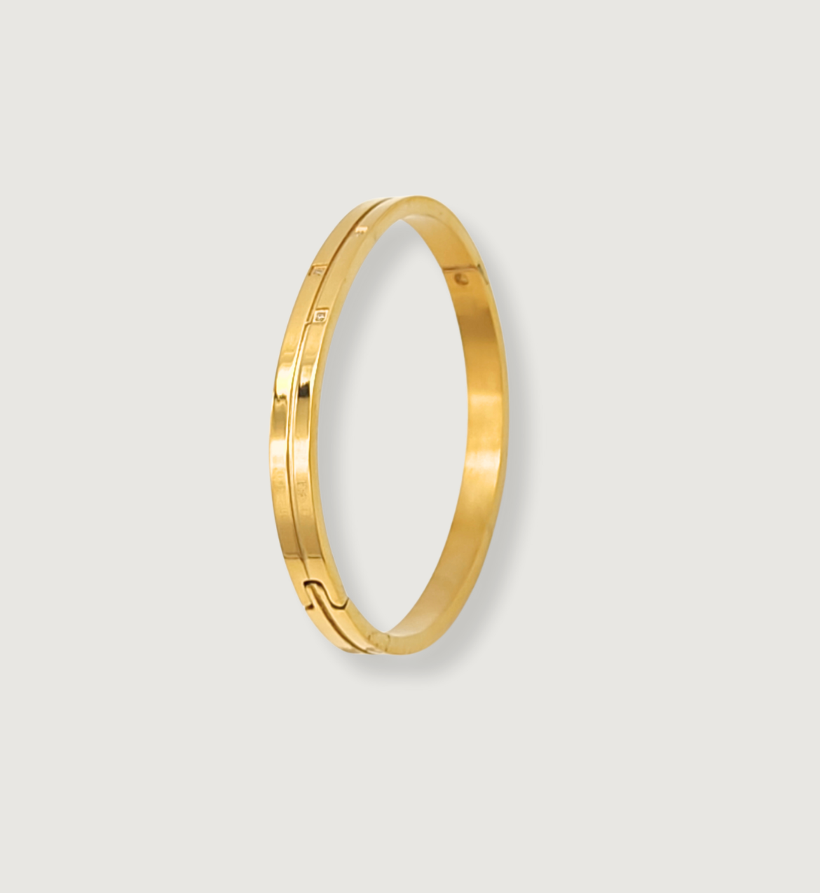 Gold Classic Lock Bangle