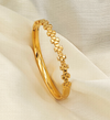 Gold Clover Motif Bangle