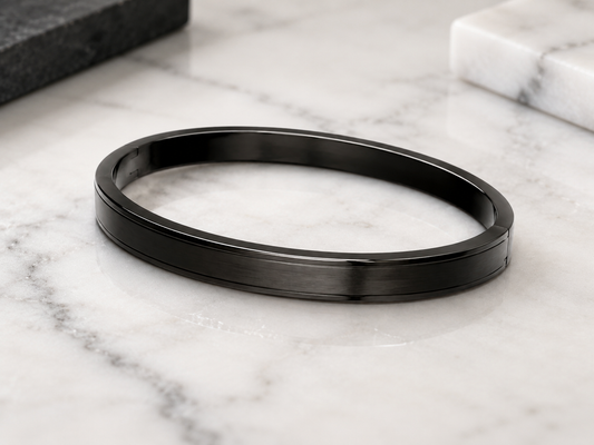 Matte Black Minimal Bangle