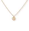 Gold Double Heart Outline Pendant