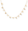 Gold Heart and Crystal Charm Necklace