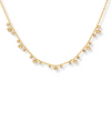 Gold Beaded Necklace with Star Accents